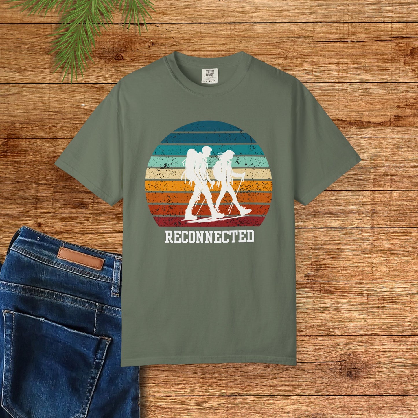 Retro Hikers Feeling Reconnected T-shirt