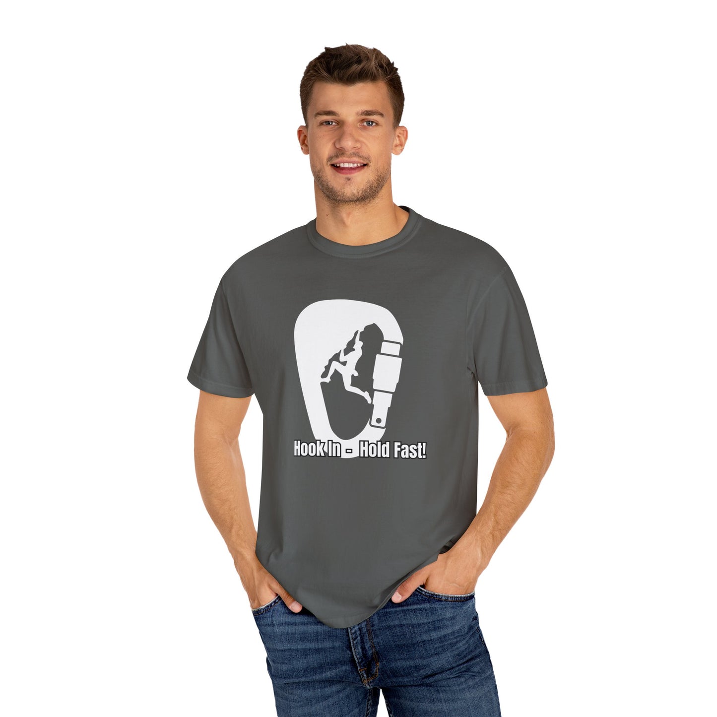 Hook in Hold Fast T-Shirt - Nautical Unisex Garment-Dyed Tee