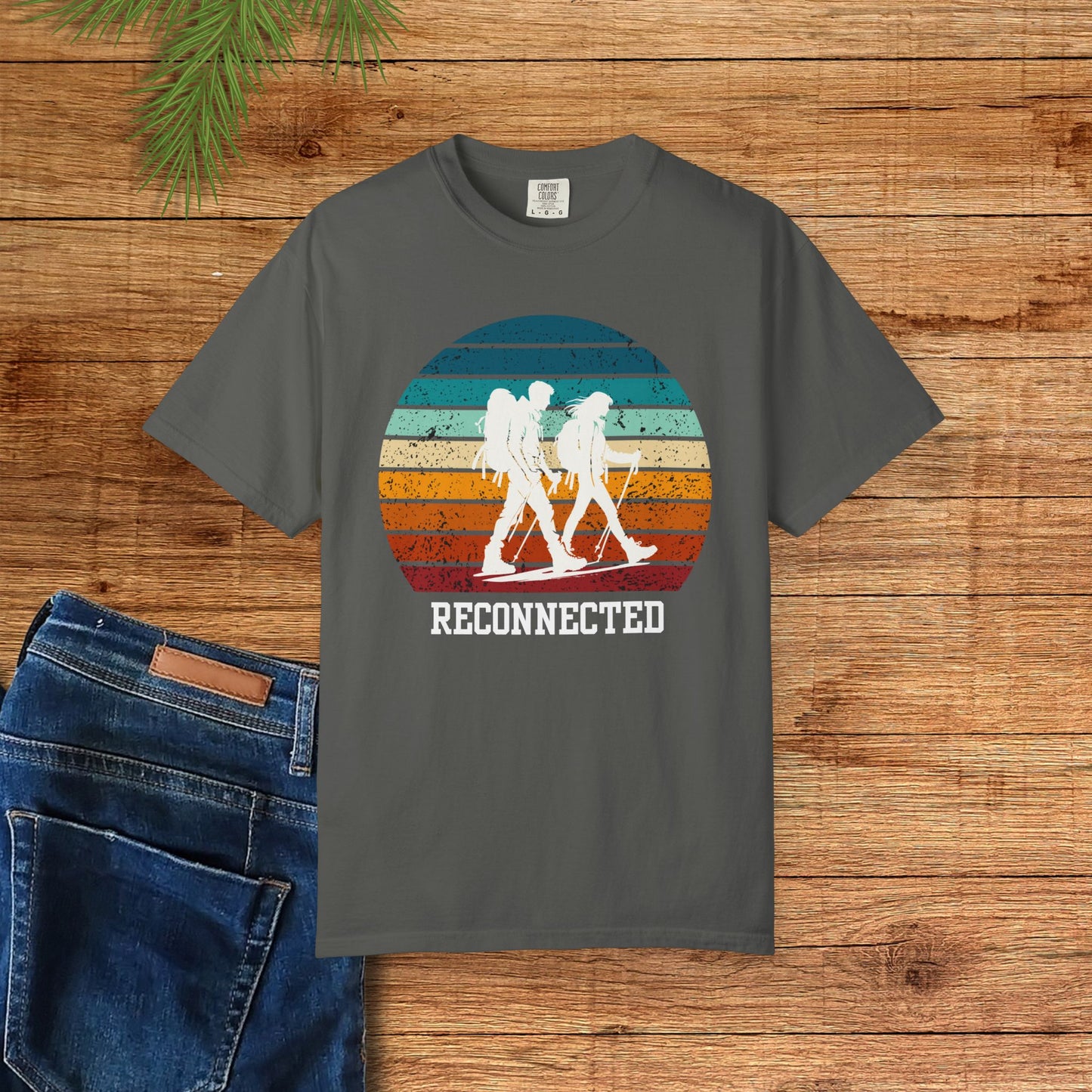 Retro Hikers Feeling Reconnected T-shirt