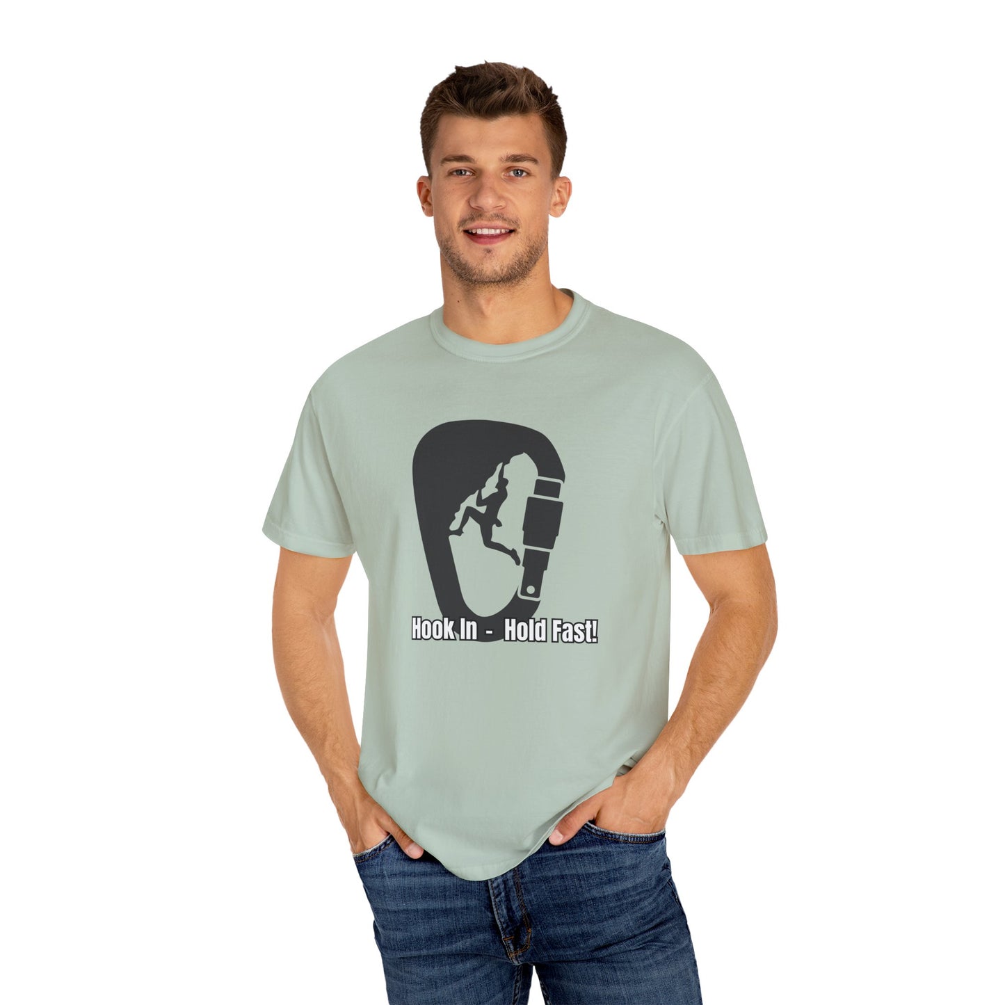 Hook in Hold Fast T-Shirt - Nautical Unisex Garment-Dyed Tee