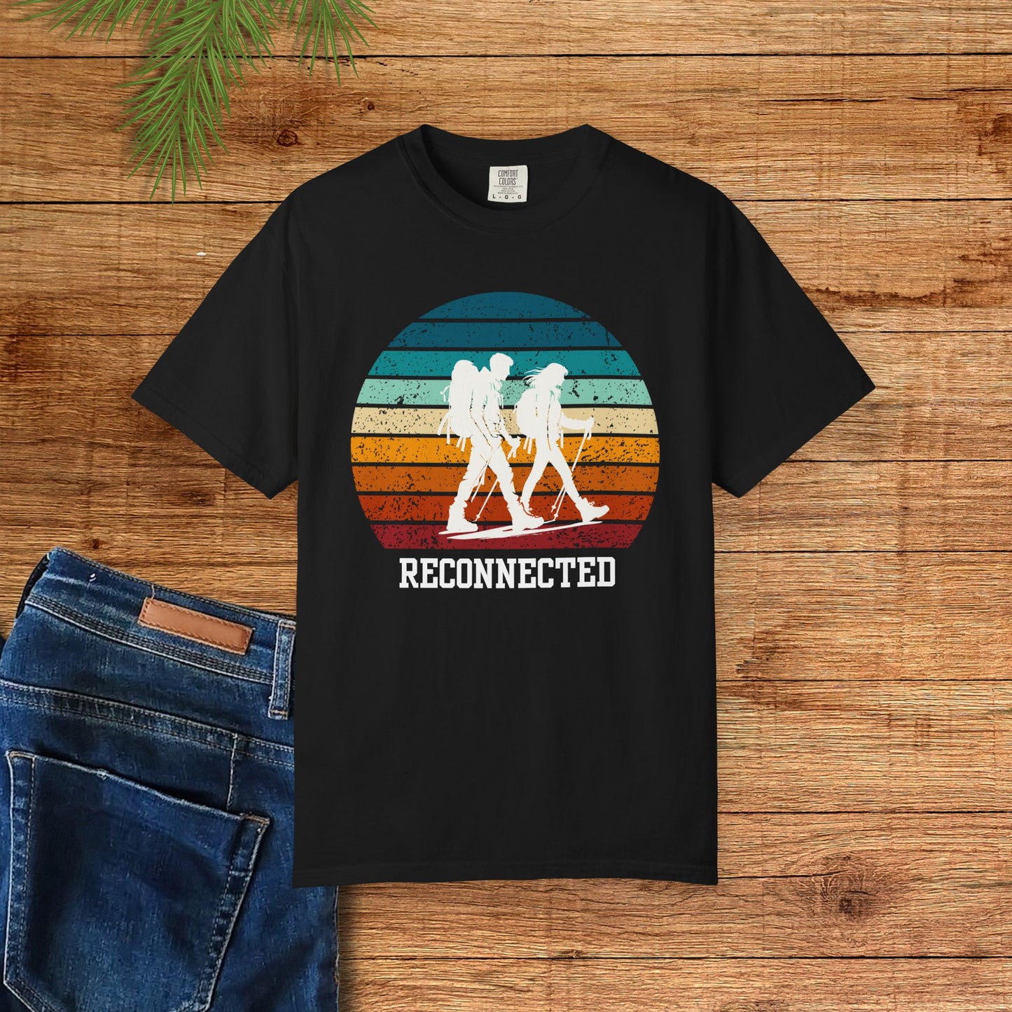 Retro Hikers Feeling Reconnected T-shirt