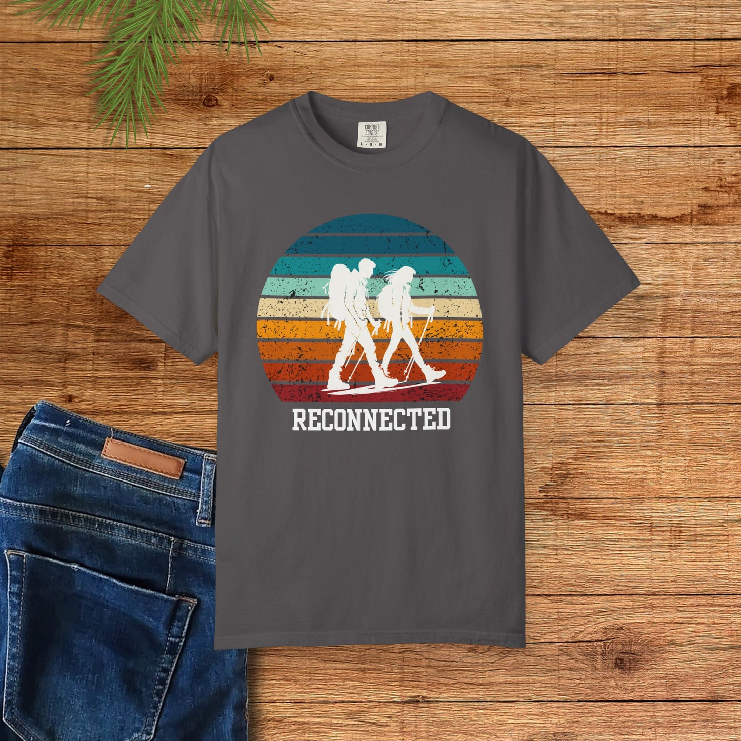 Retro Hikers Feeling Reconnected T-shirt