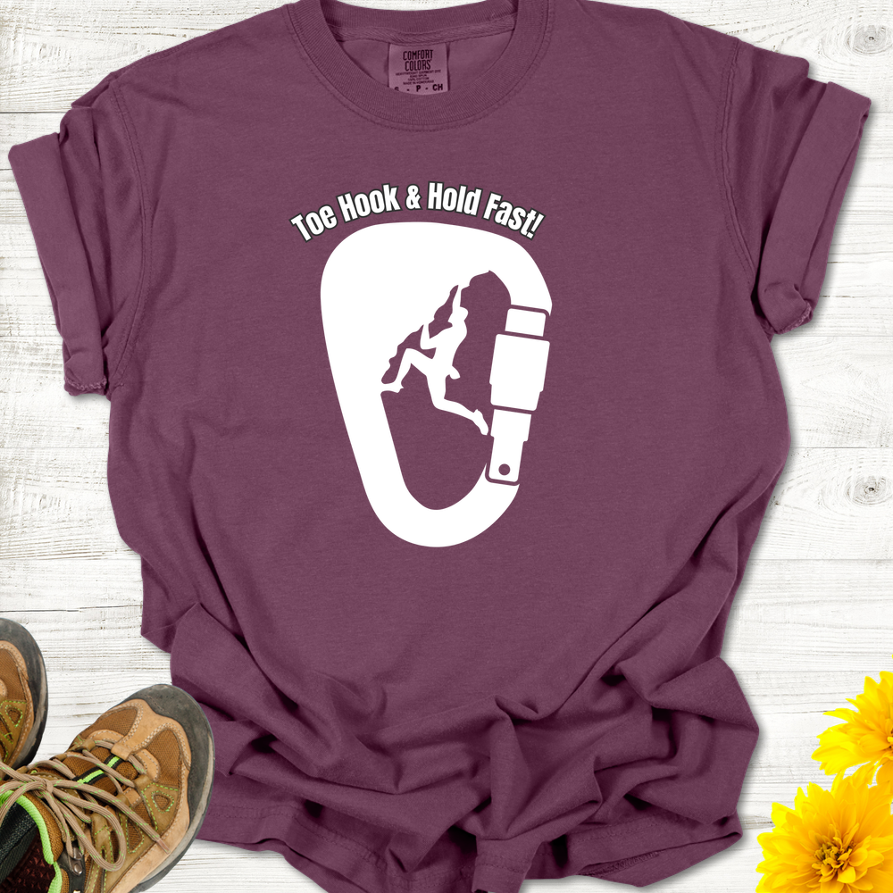 Get a Toe Hook then Hold Fast! T-Shirt - Berry