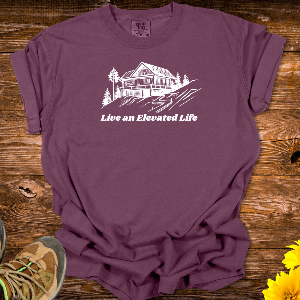 Live An Elevated Life T-Shirt - Berry