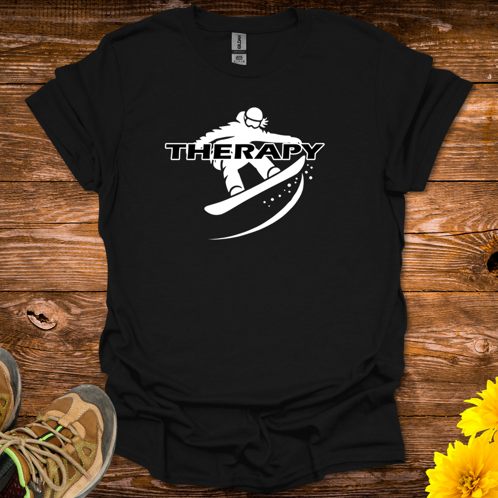 Snowboard Therapy T-Shirt - Black
