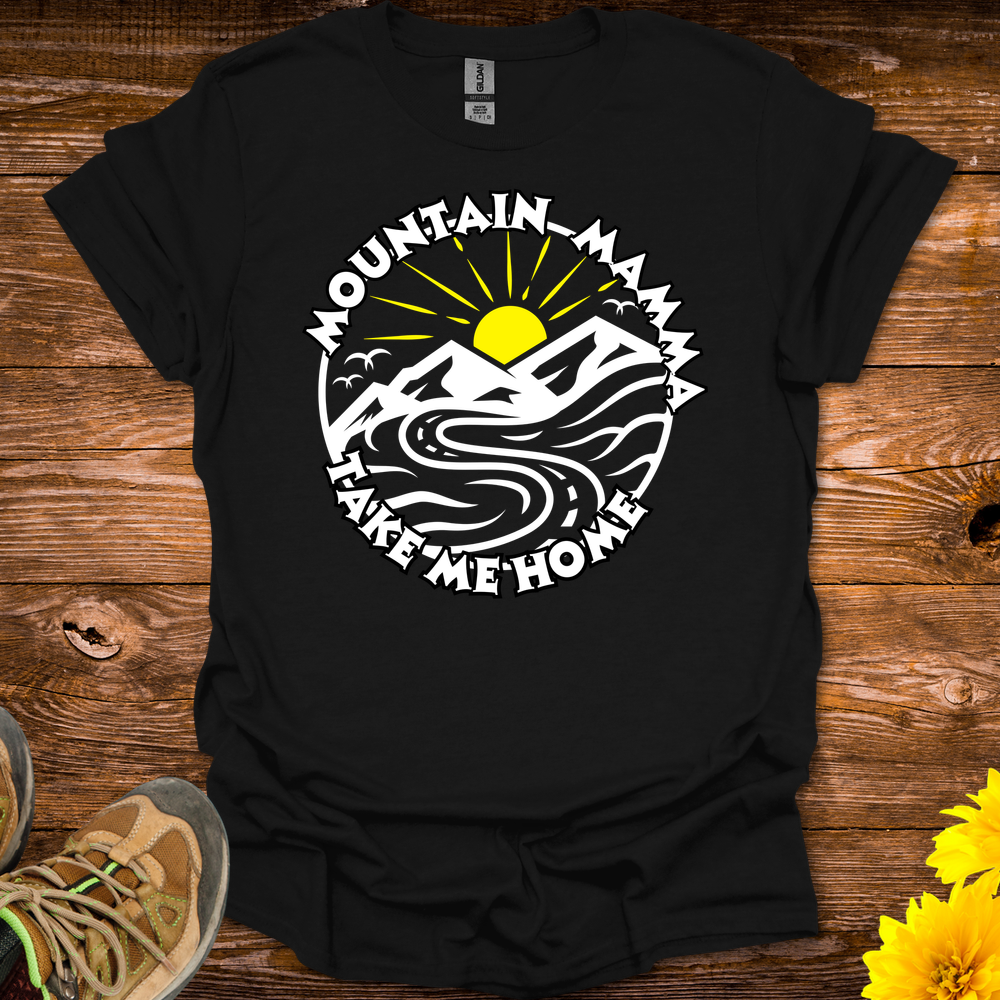 Mountain Momma T Shirt - Black