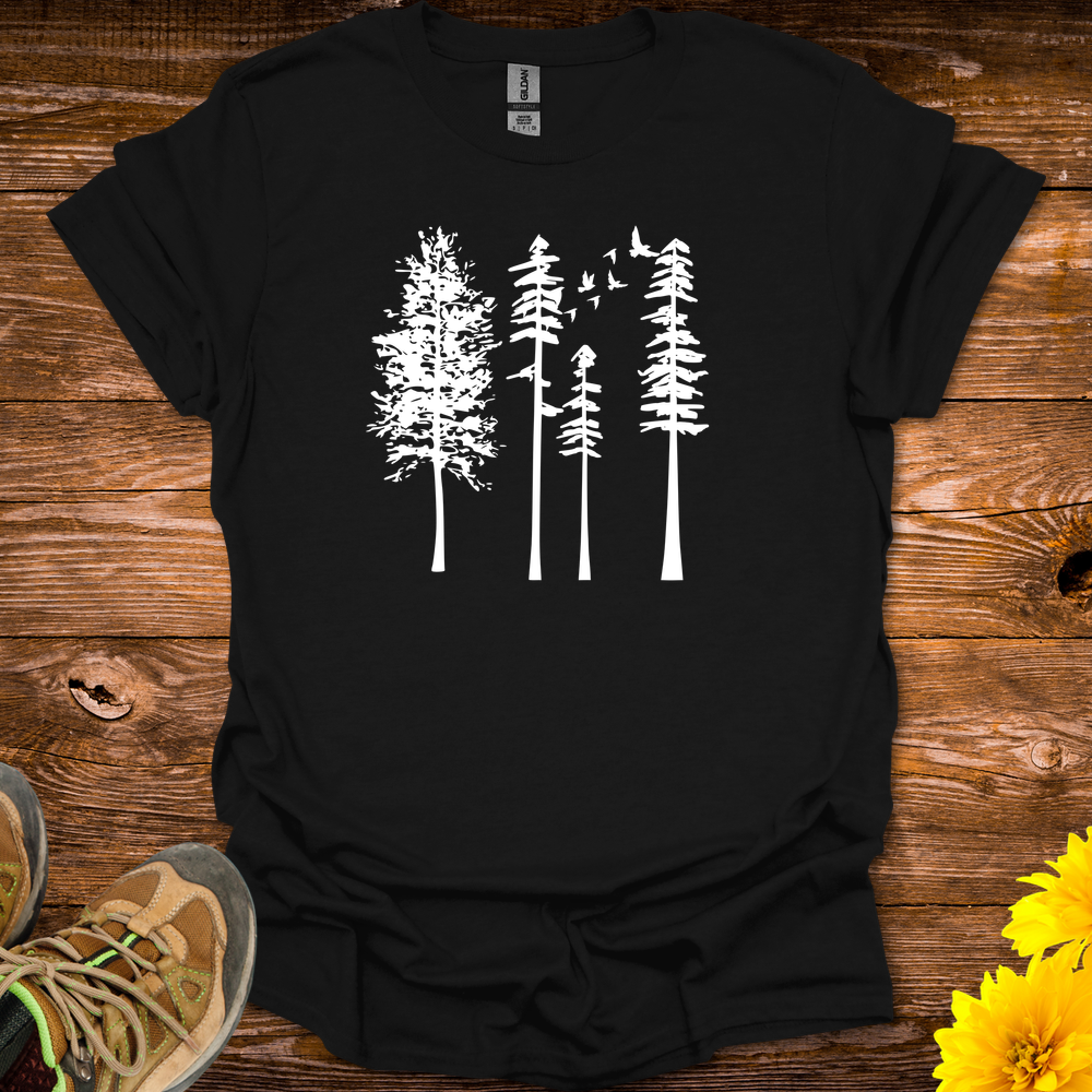 Birds In The Trees T-Shirt - Black