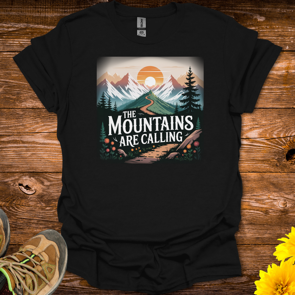 The Mountains Are Calling T-Shirt - Black