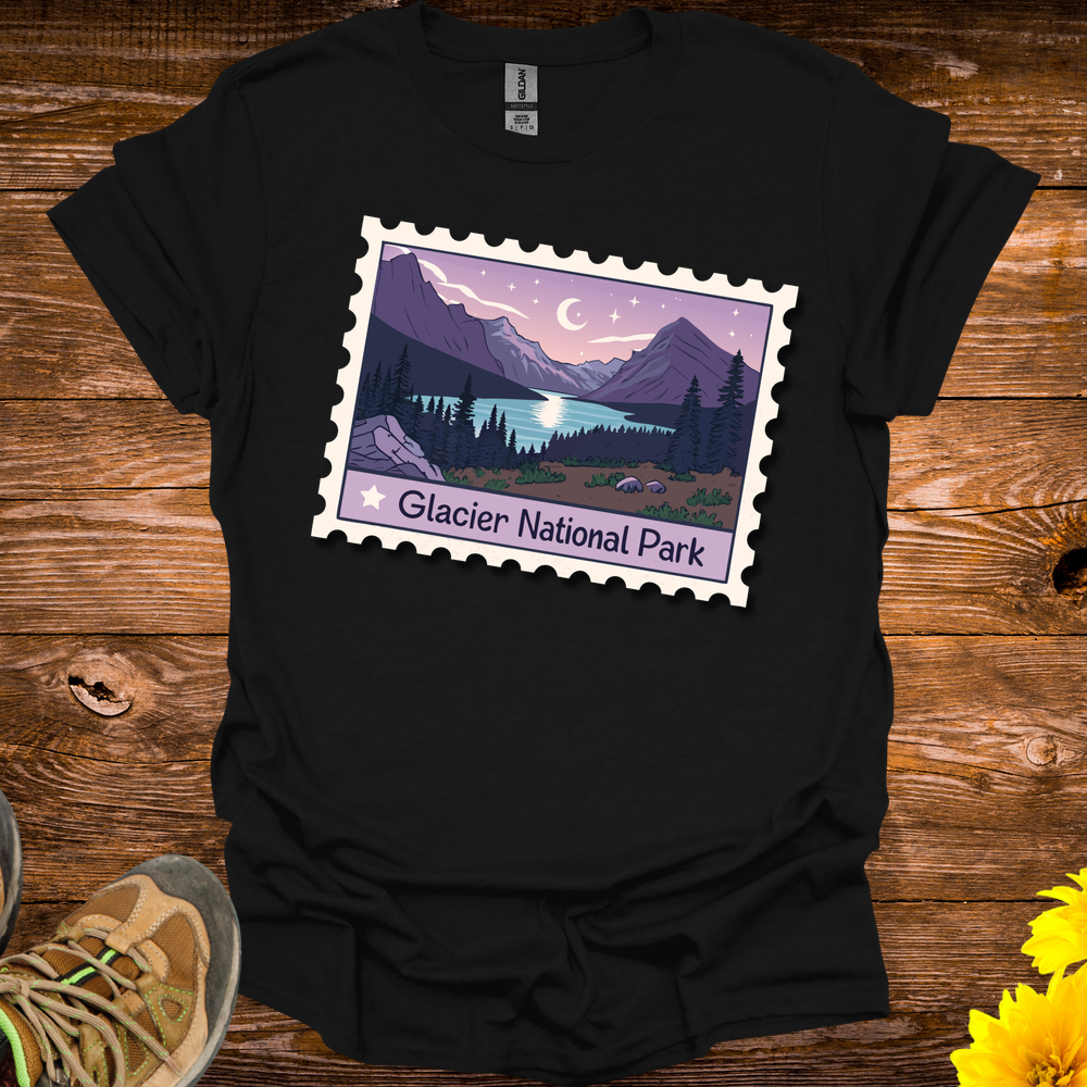Glacier Natl Park T Shirt - Black
