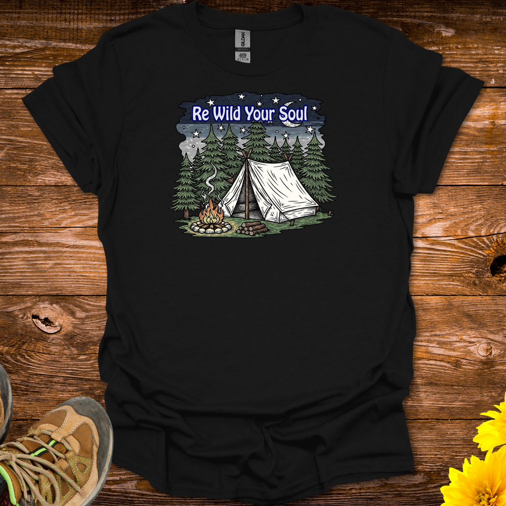 Re wild Your Soul T Shirt - Black