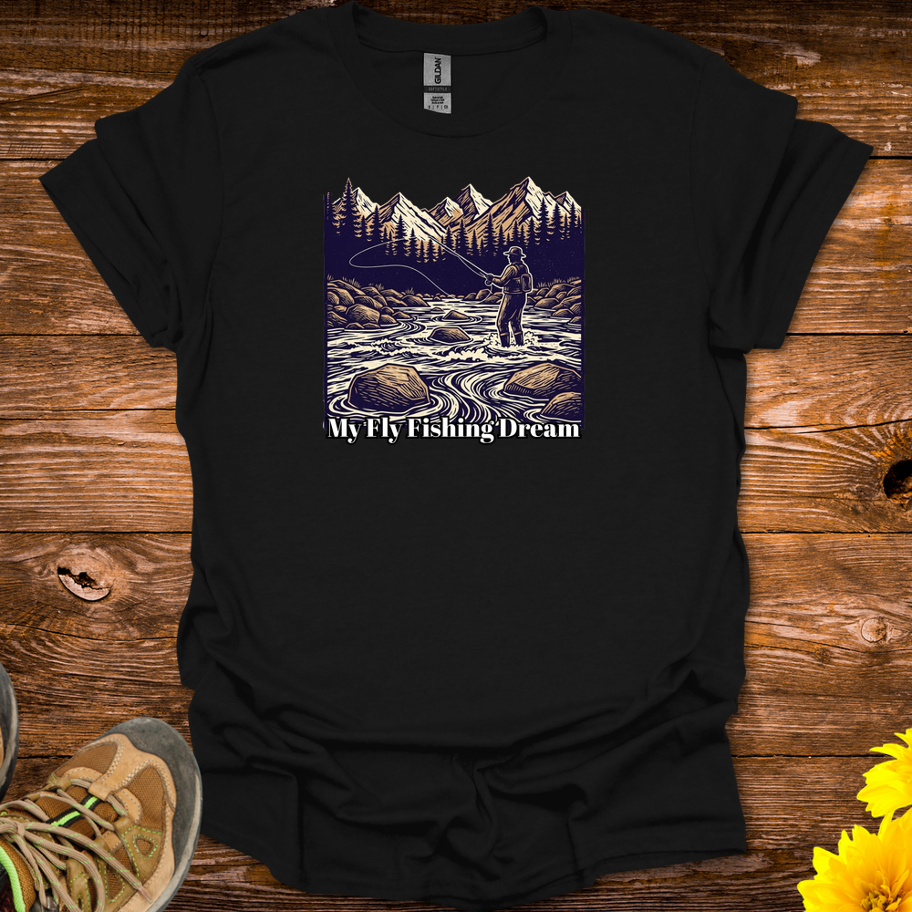 My Fly Fishing Dream T Shirt - Black