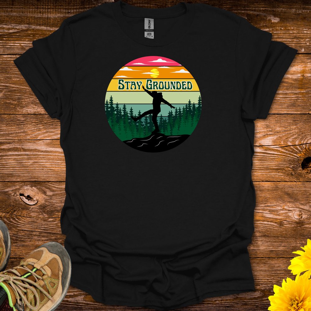 Stay Grounded T-Shirt - Black