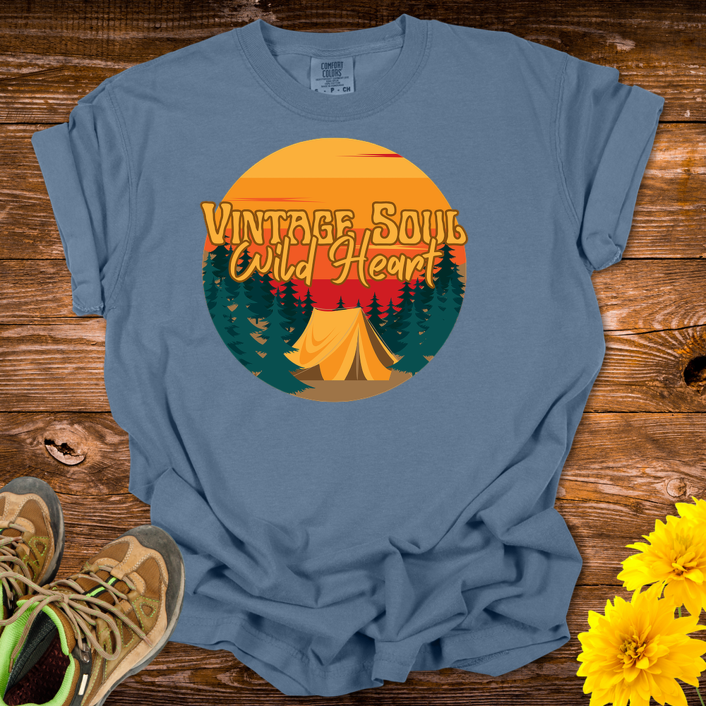 Vintage Soul Wild Heart T-Shirt - Blue Jean