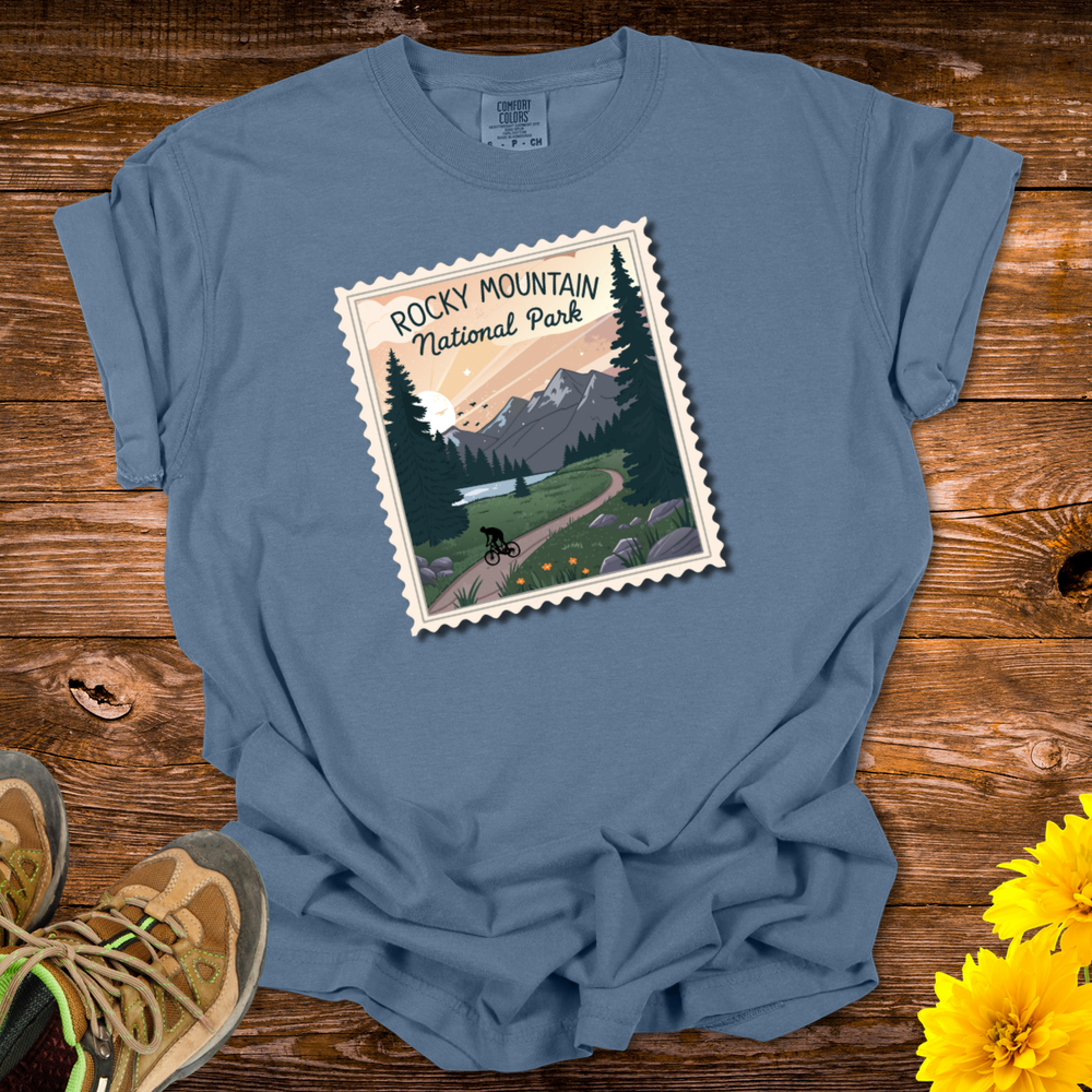 Rocky Mountain Natl Park T Shirt2 - Blue Jean