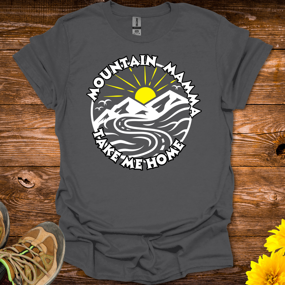 Mountain Momma T Shirt - Charcoal