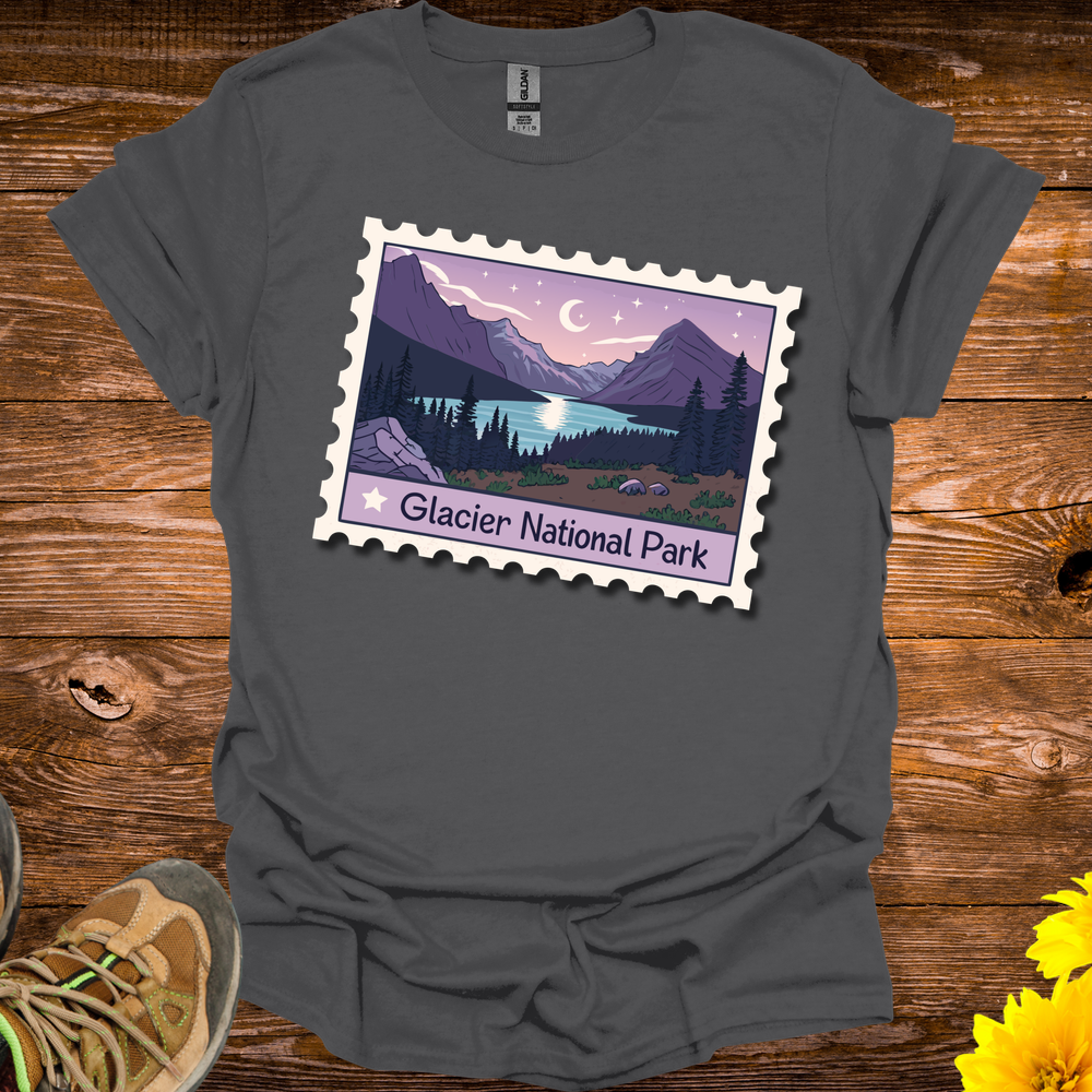 Glacier Natl Park T Shirt - Charcoal