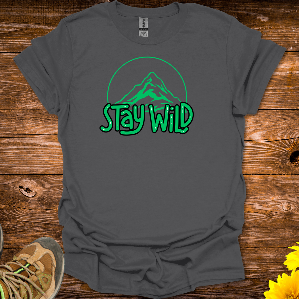 Stay Wild T-Shirt - Charcoal