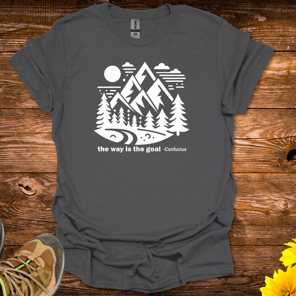 The Way Is The Goal T-Shirt - Charcoal