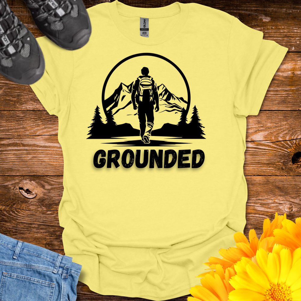 Grounded In the Mountains T-Shirt - Cornsilk