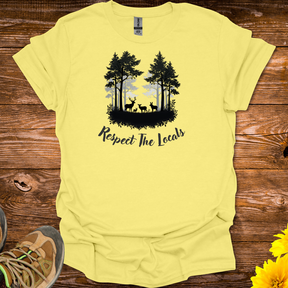 Respect The Locals T-Shirt - Cornsilk