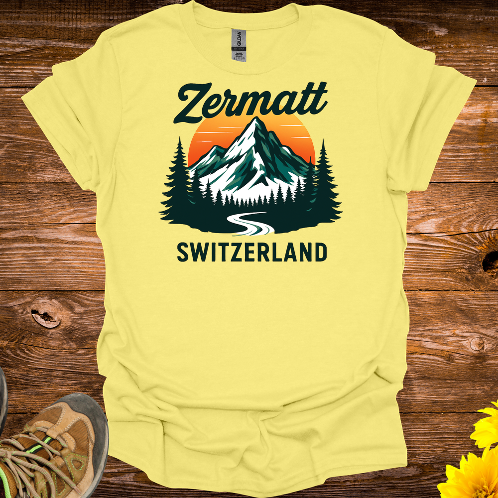 Zermatt Switzerland T-Shirt - Cornsilk