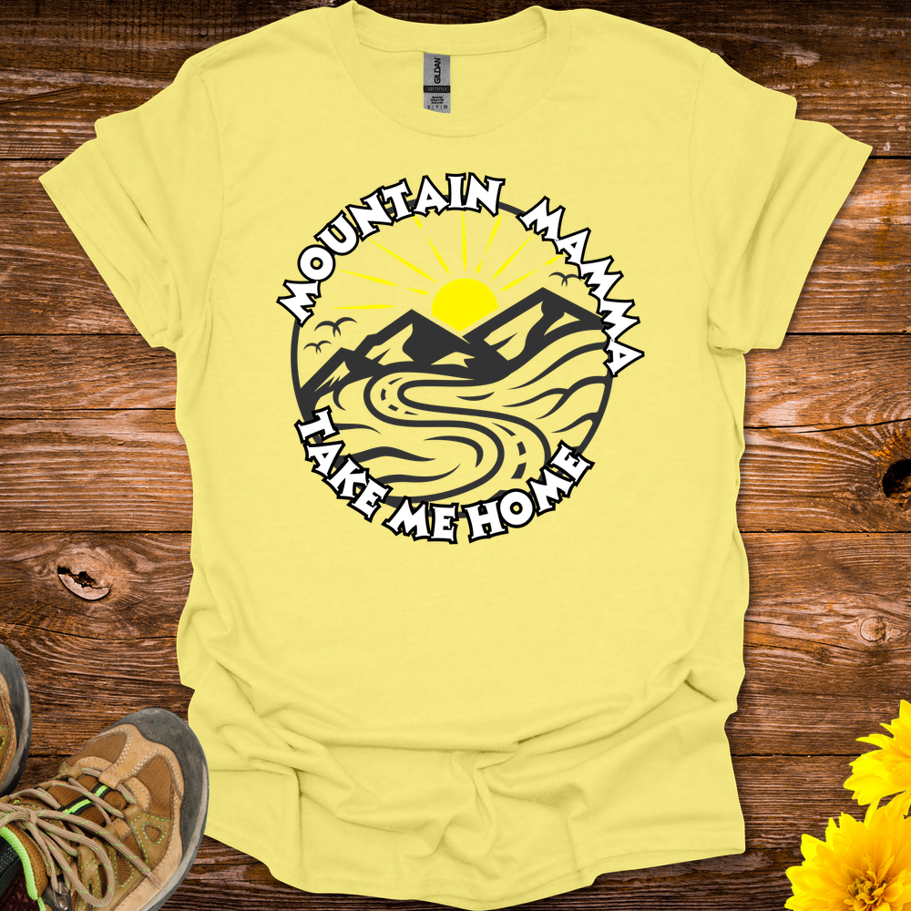Mountain Momma T Shirt - Cornsilk