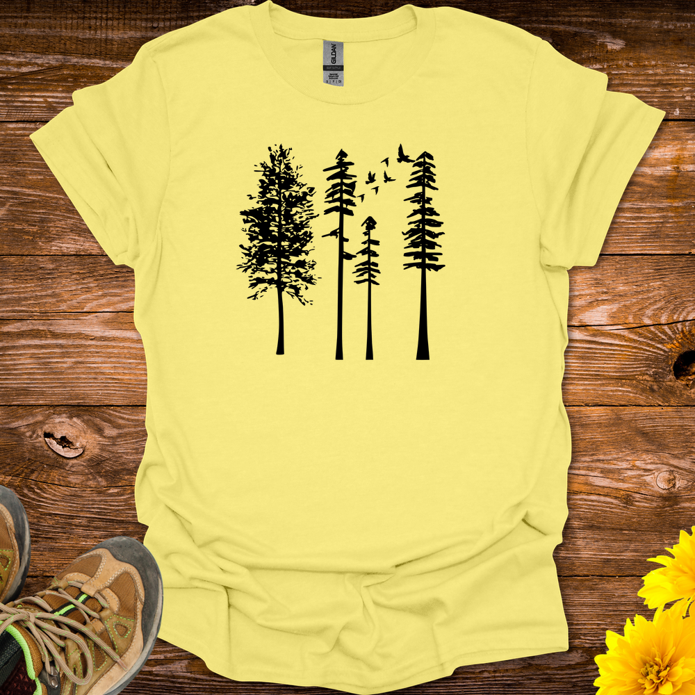 Birds In The Trees T-Shirt - Cornsilk