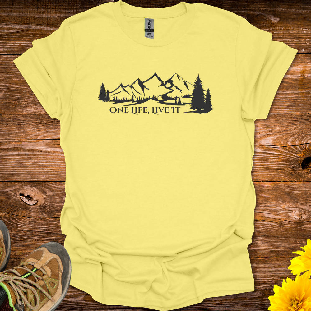 One Life Live It T-Shirt - Cornsilk