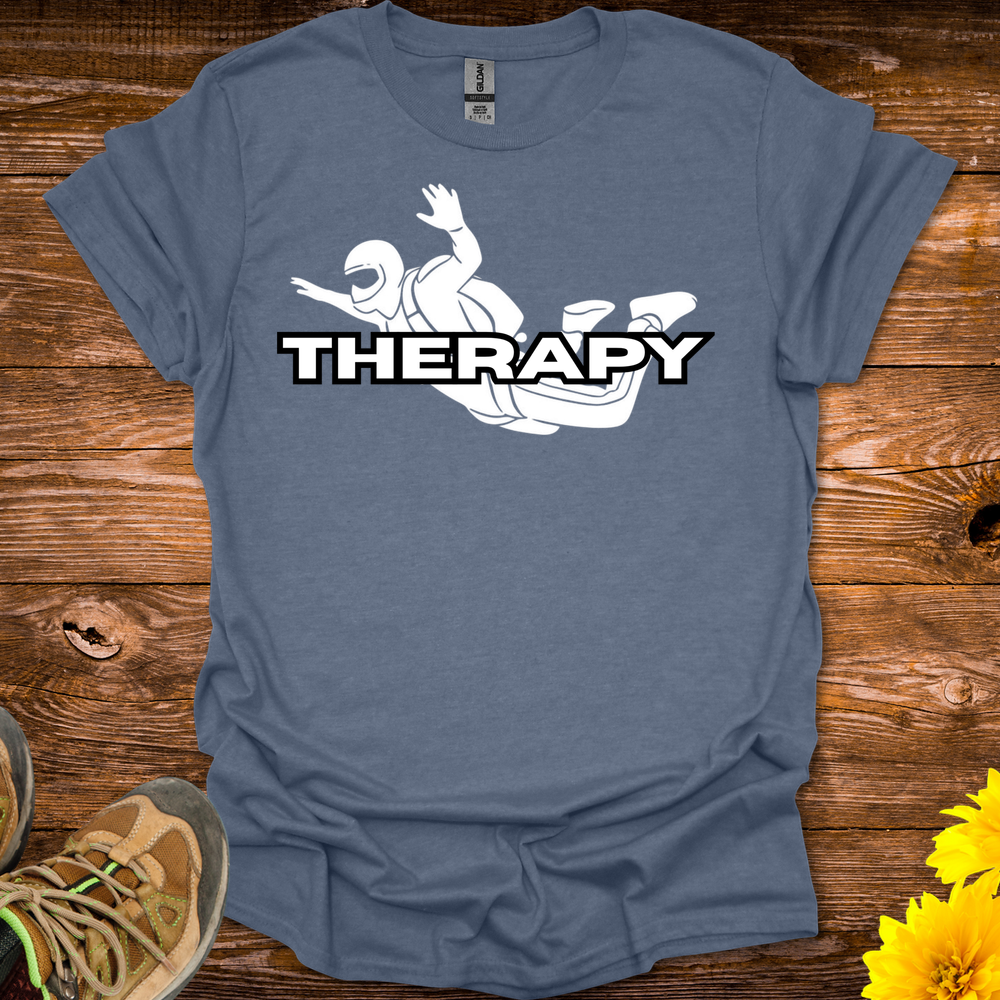 Skydive Therapy T-Shirts - Heather Indigo