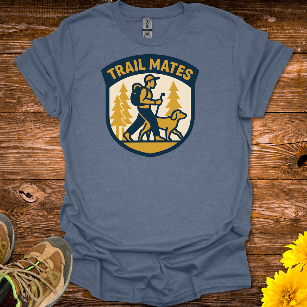 Trail Mates T Shirt - Heather Indigo