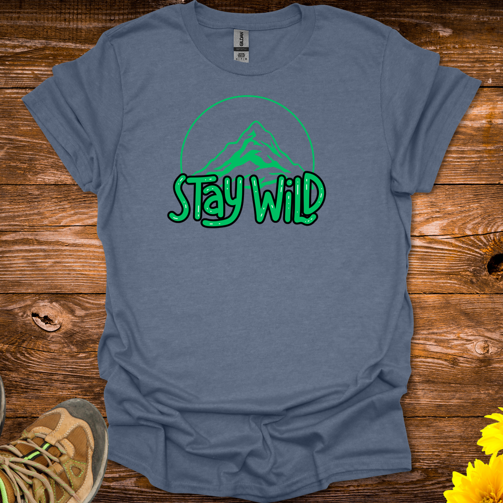 Stay Wild T-Shirt - Heather Indigo