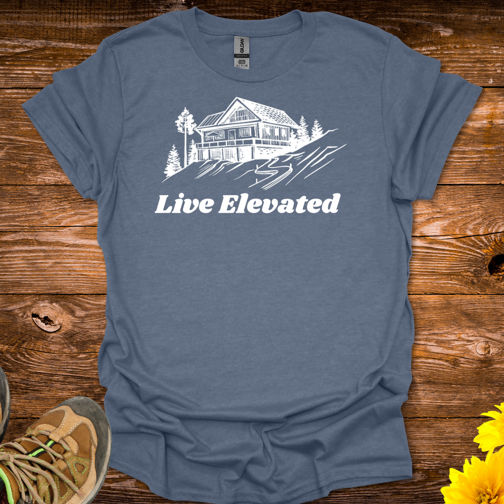 Live Elevated T-Shirt - Heather Indigo