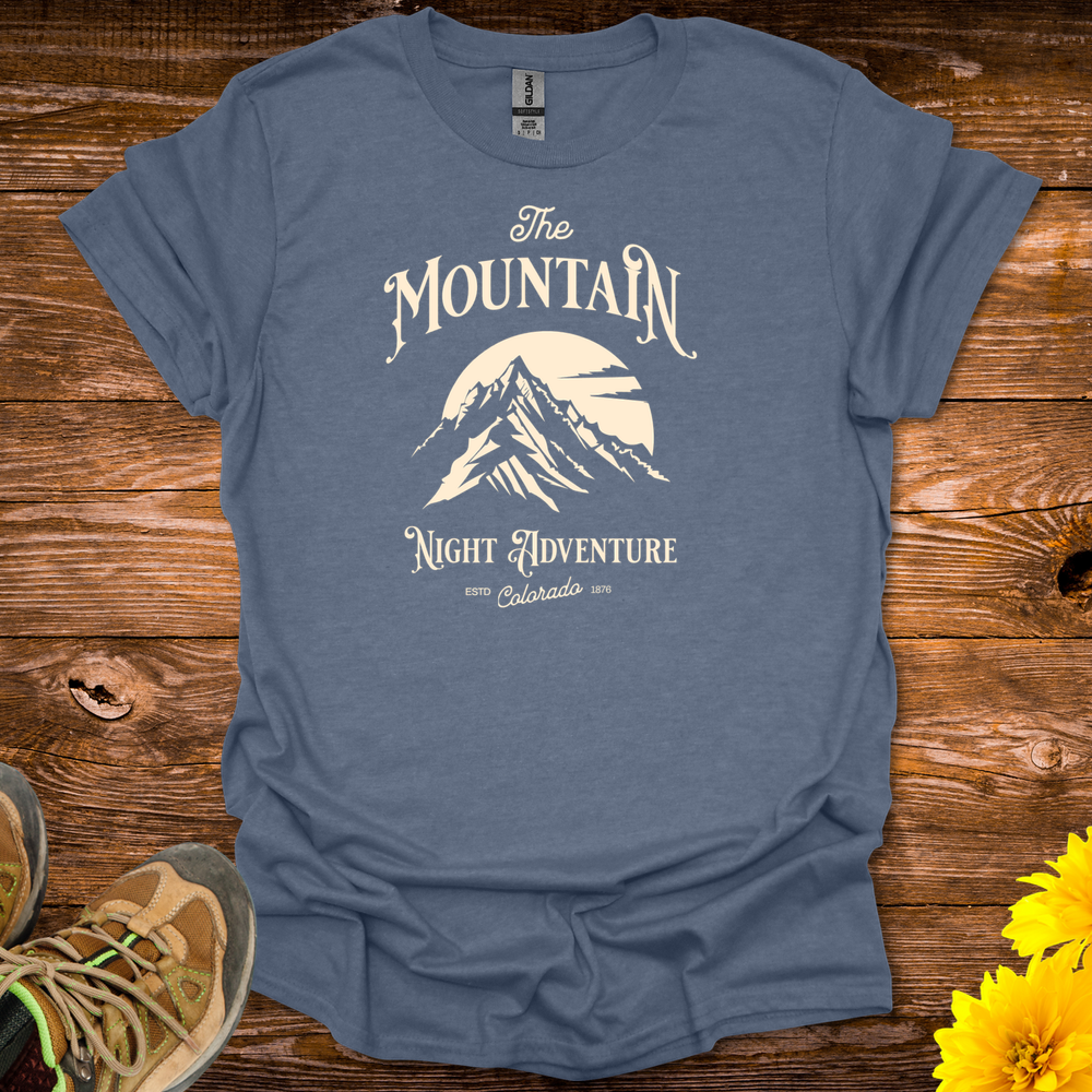 Mountain Night Adventure T-Shirts - Heather Indigo