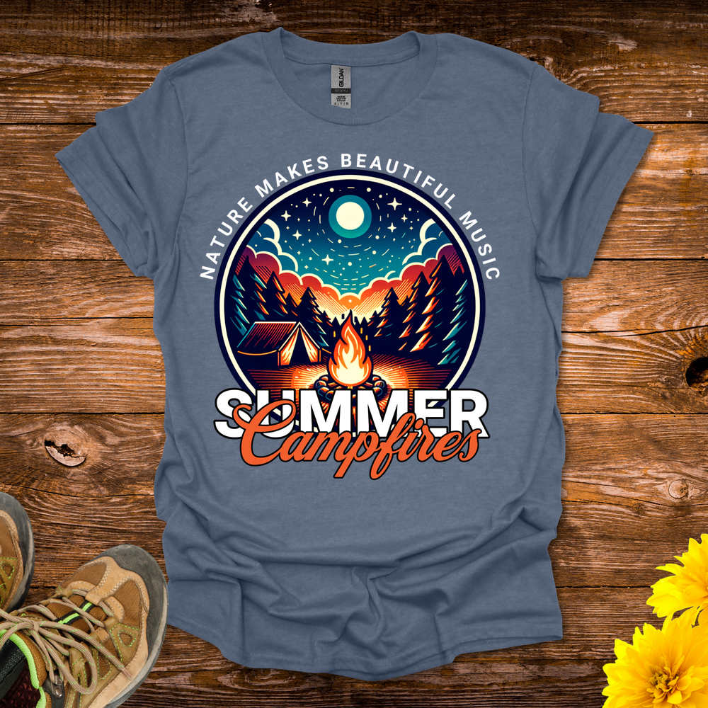 Nature Makes Music T-Shirt - Heather Indigo