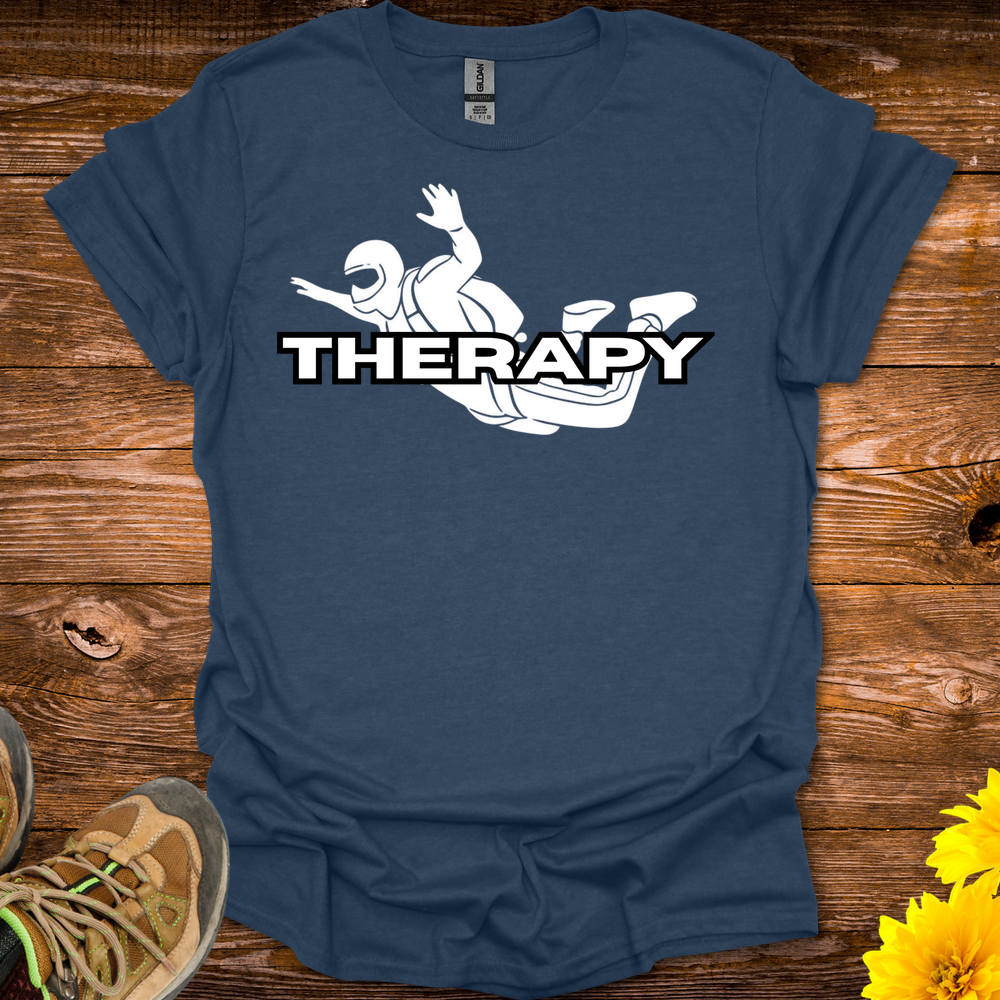 Skydive Therapy T-Shirts - Heather Navy