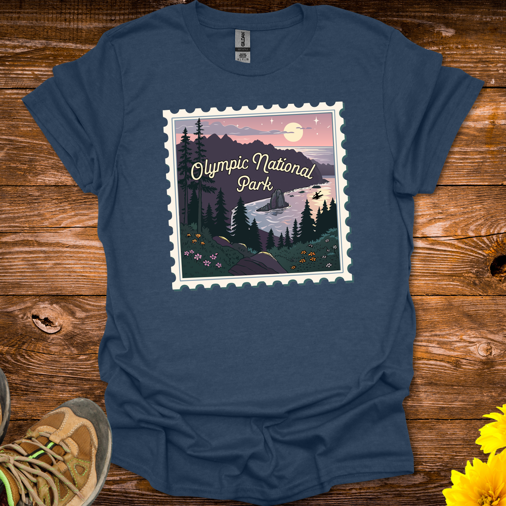 Olympic Natl Park T Shirt - Heather Navy