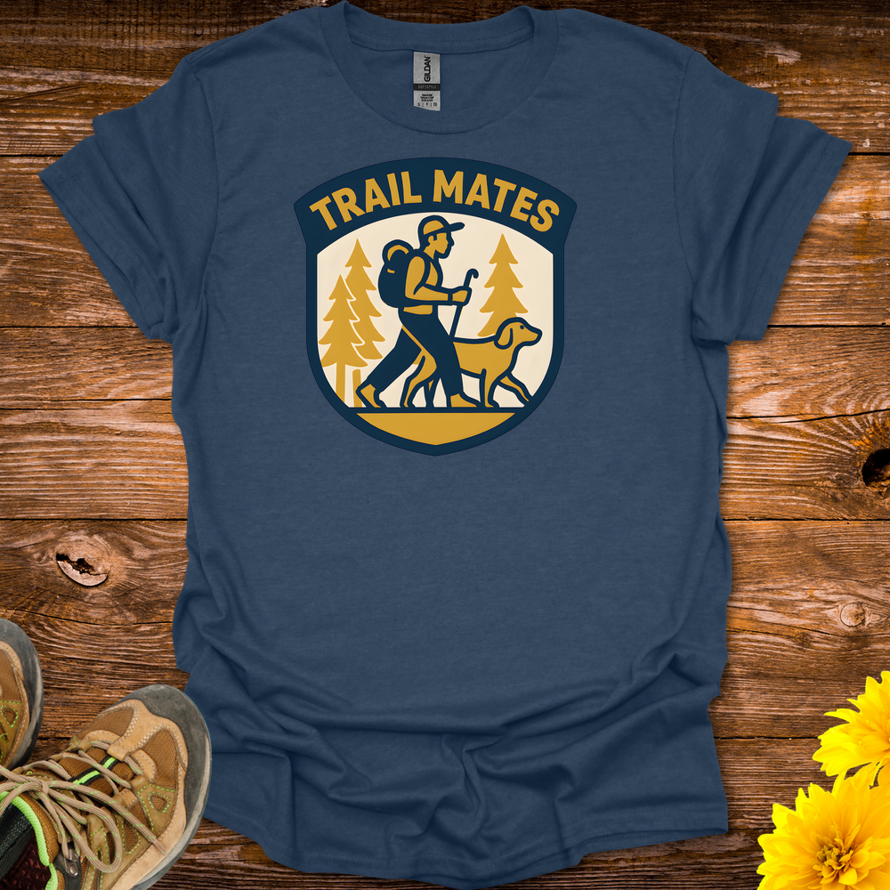 Trail Mates T Shirt - Heather Navy