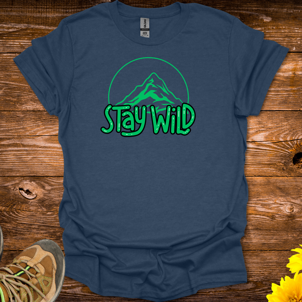 Stay Wild T-Shirt - Heather Navy