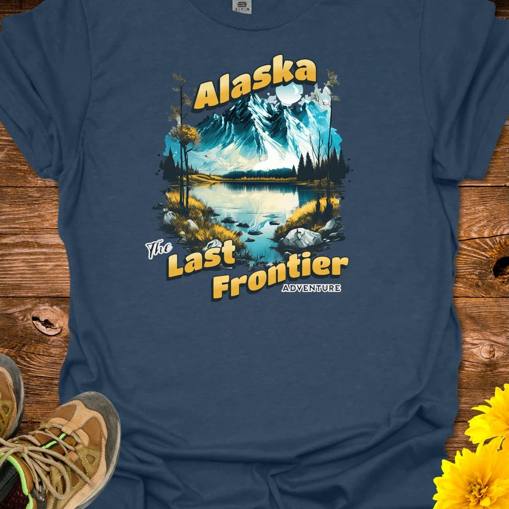 Alaska The Last Frontier T-Shirt - Heather Navy