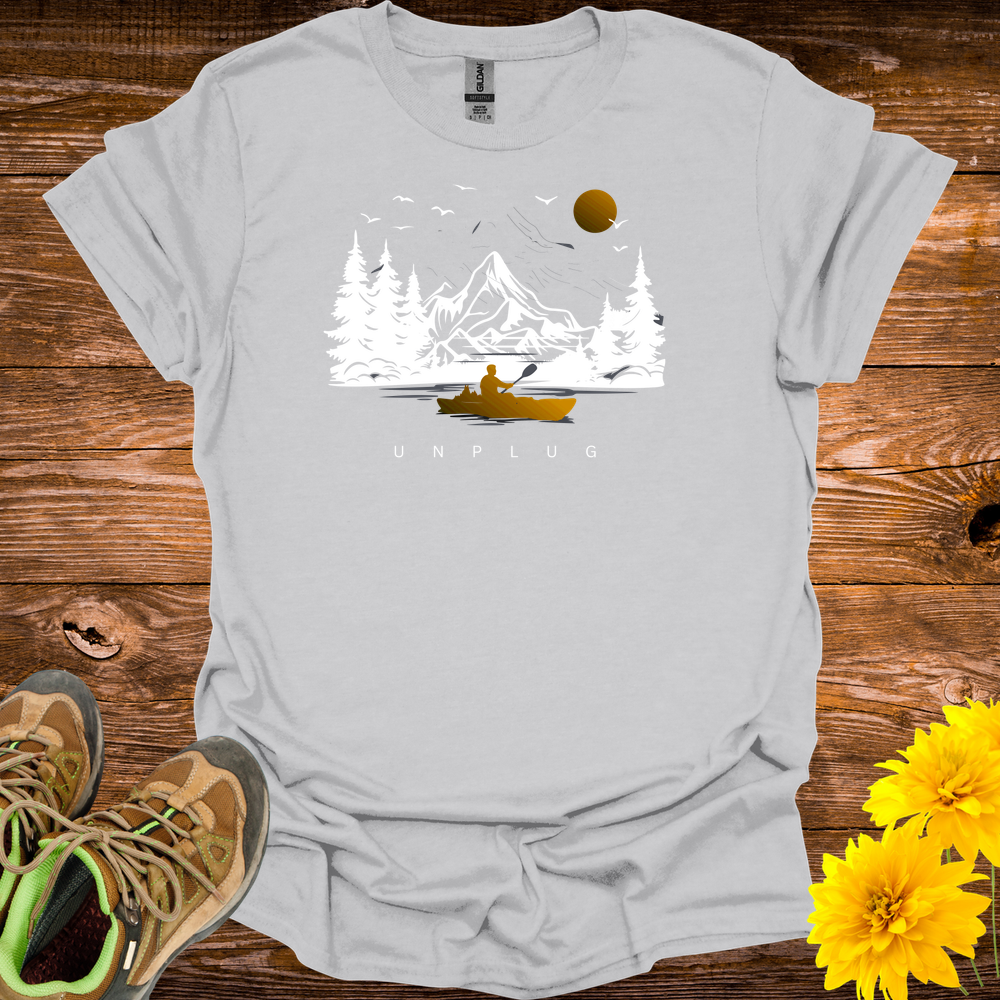 Unplug and Reflect T-Shirt - Ice Grey