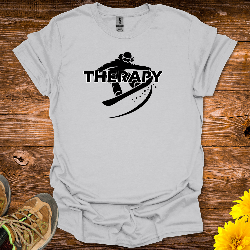 Snowboard Therapy T-Shirt - Ice Grey