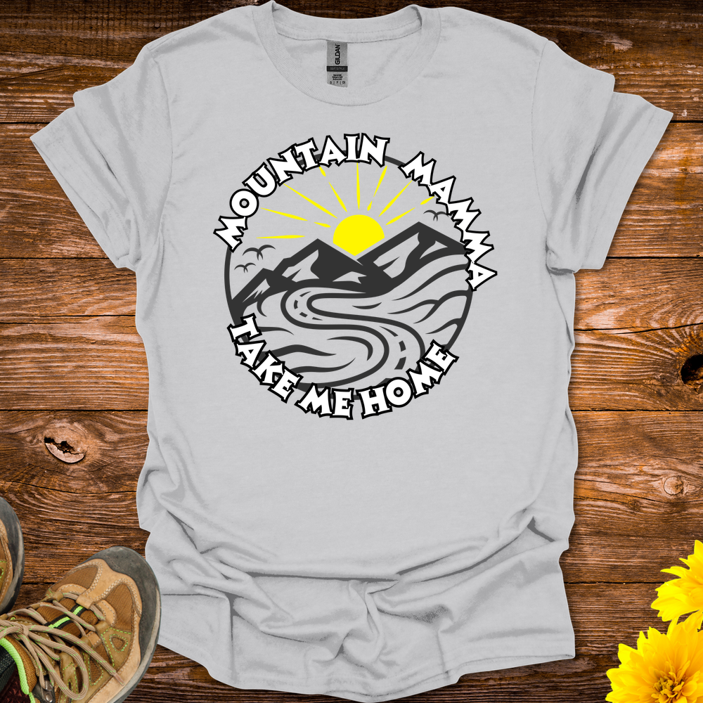 Mountain Momma T Shirt - Ice Grey