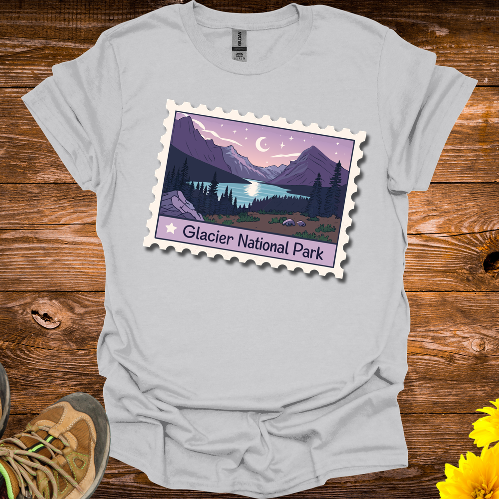 Glacier Natl Park T Shirt - Ice Grey