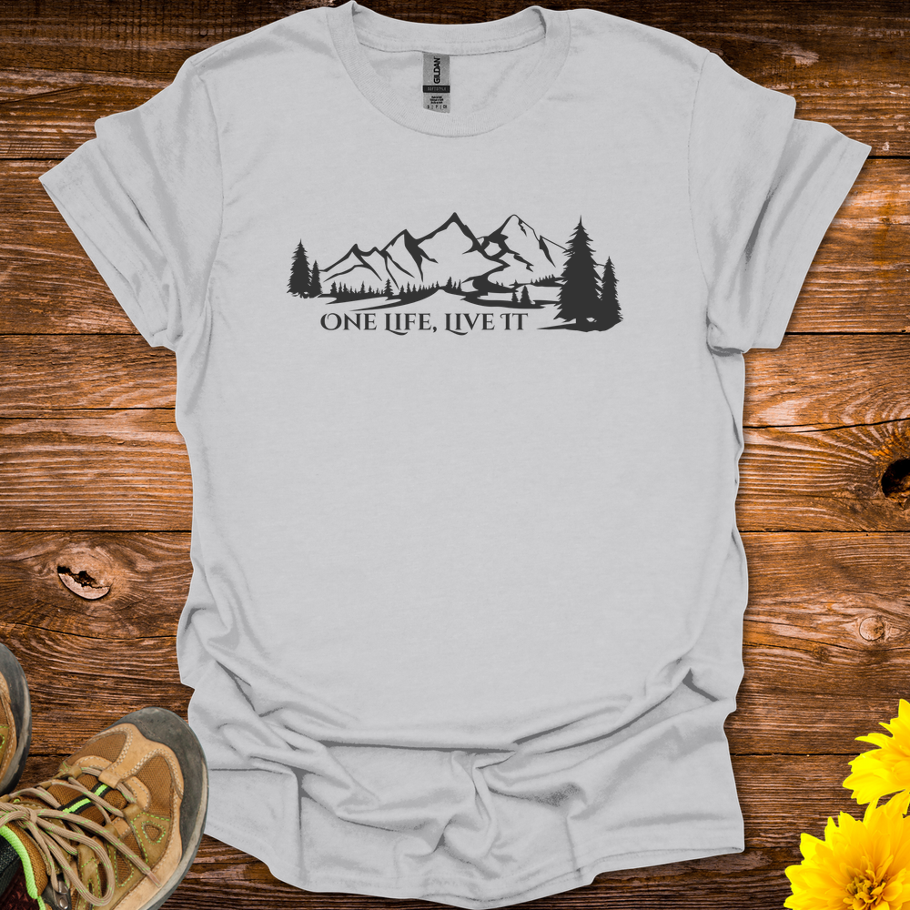 One Life Live It T-Shirt - Ice Grey