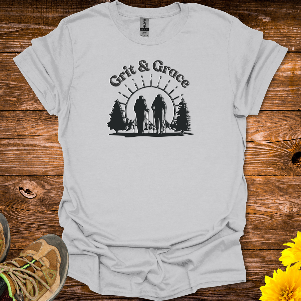 Grit And Grace T Shirt - Ice Grey