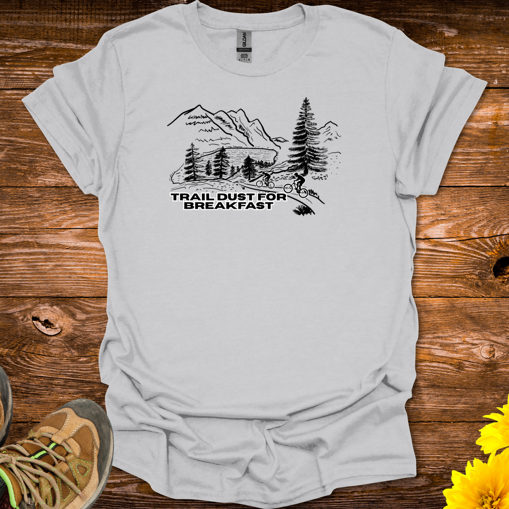 Trail Dust For Breakfast T-Shirt - Ice Grey