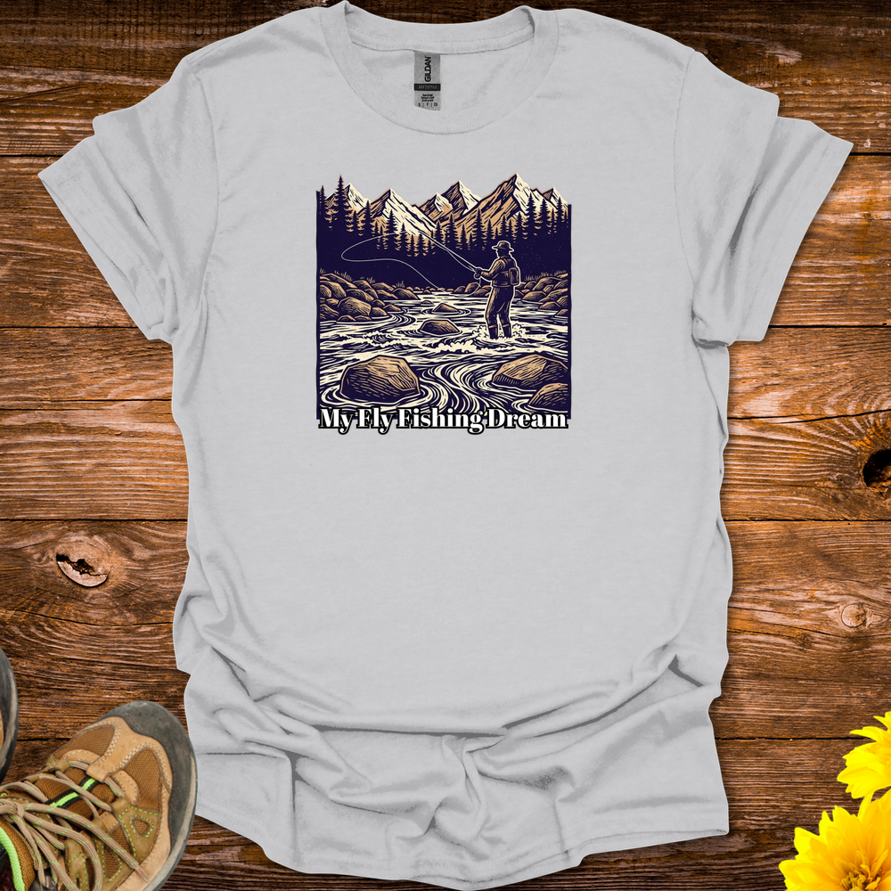 My Fly Fishing Dream T Shirt - Ice Grey
