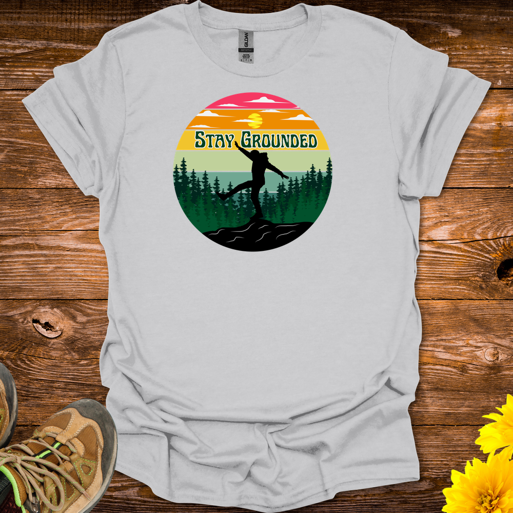 Stay Grounded T-Shirt - Ice Grey