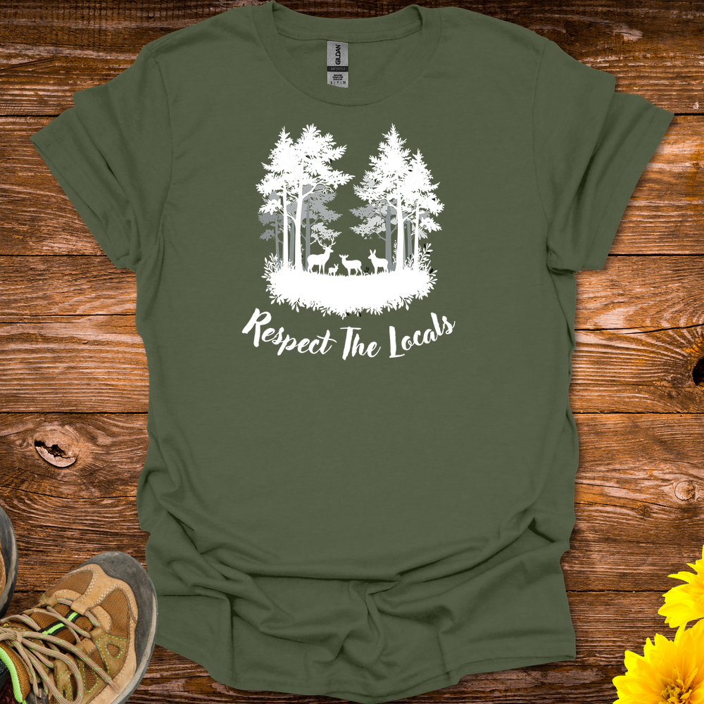 Respect The Locals T-Shirt - Military Green