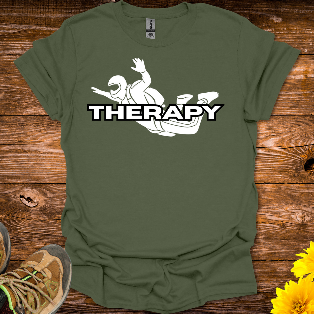 Skydive Therapy T-Shirts - Military Green